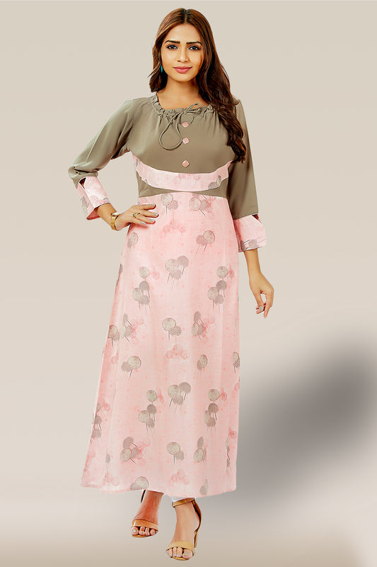 Printed Kurti With Unique Neck