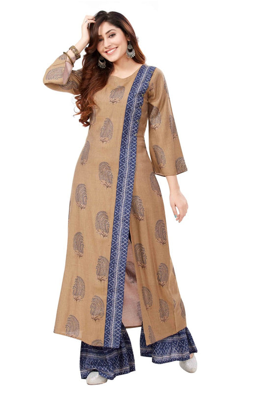 Chique indo western Printed Kurti With Palazzo