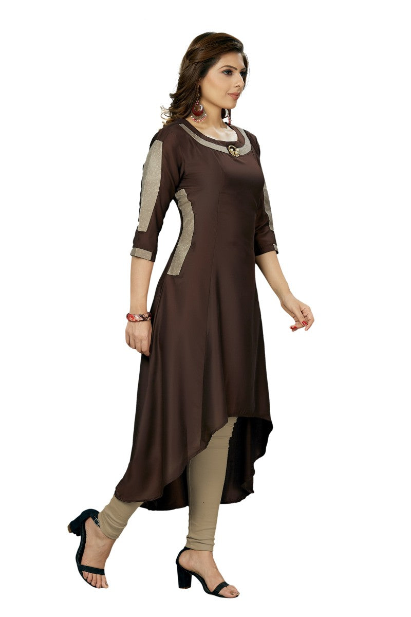 High Low Kurti In Paper Silk