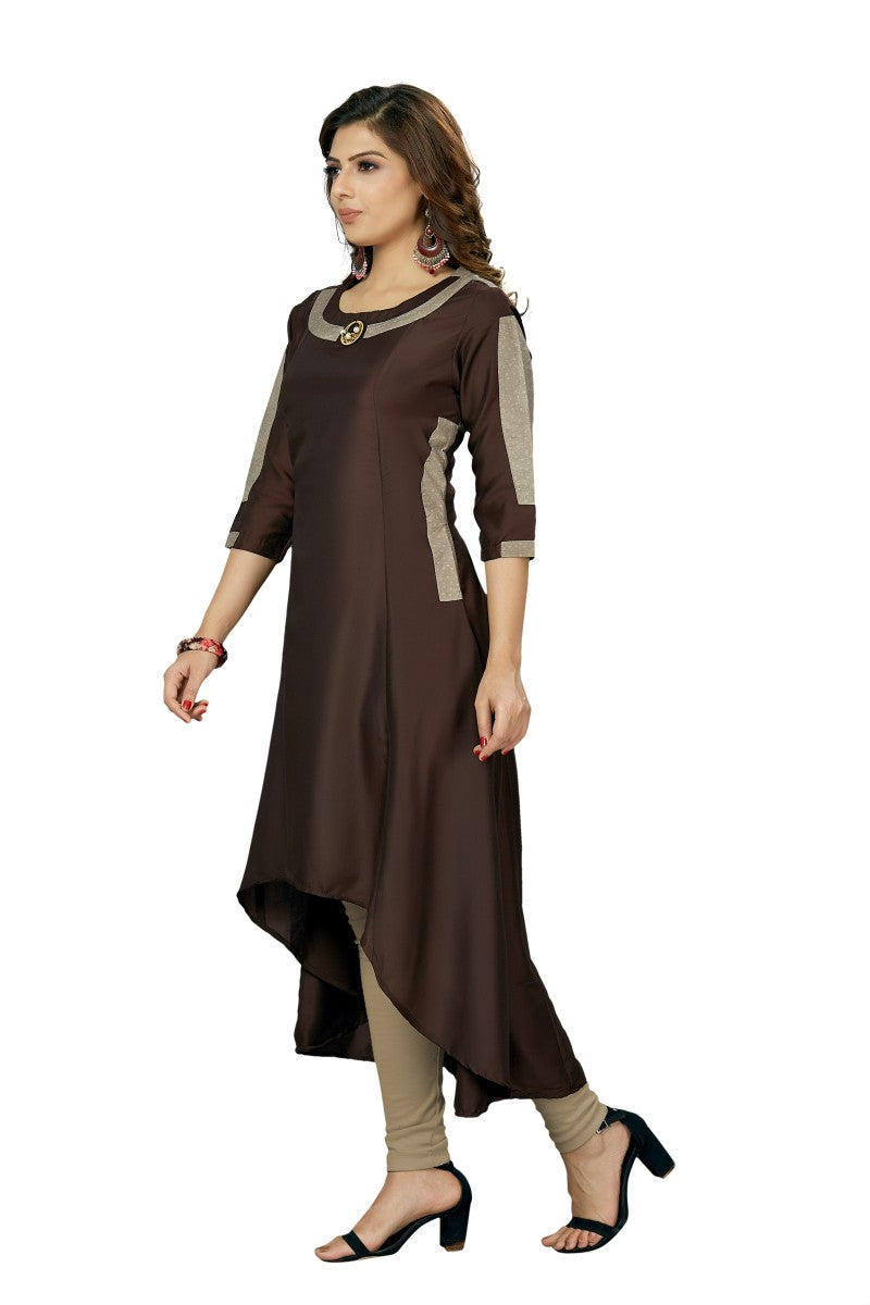 High Low Kurti In Paper Silk