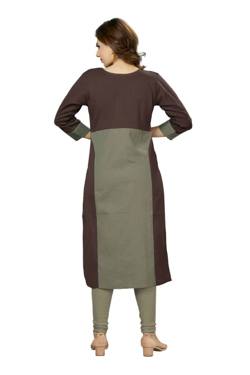 Straight Plain Kurti In Two Colour