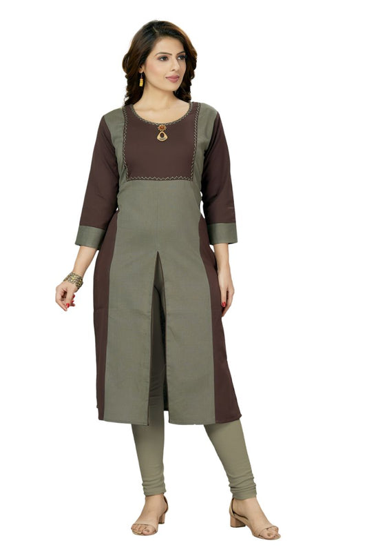 Straight Plain Kurti In Two Colour