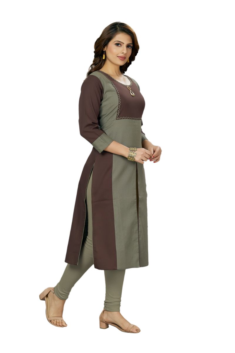 Straight Plain Kurti In Two Colour