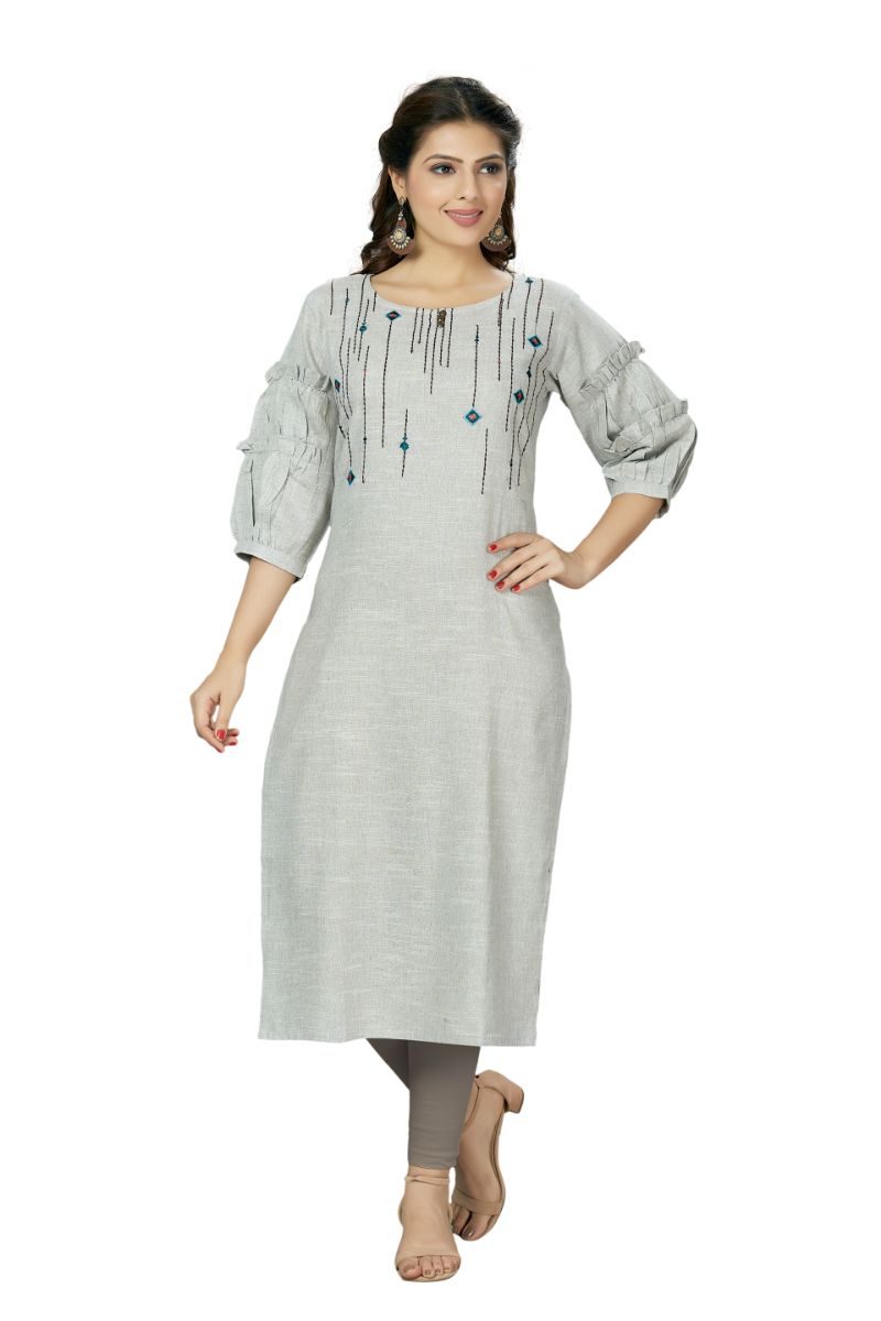 Smart Casual Office Wear Simple Plain Kurti