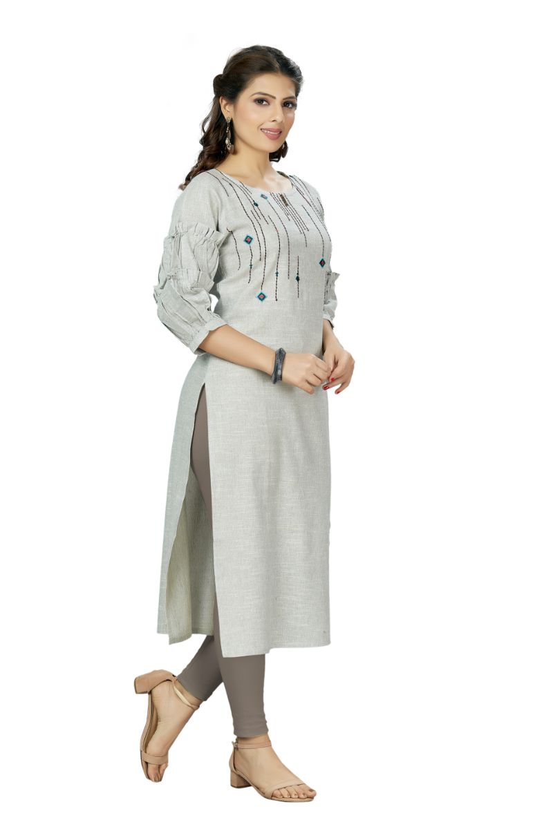 Smart Casual Office Wear Simple Plain Kurti