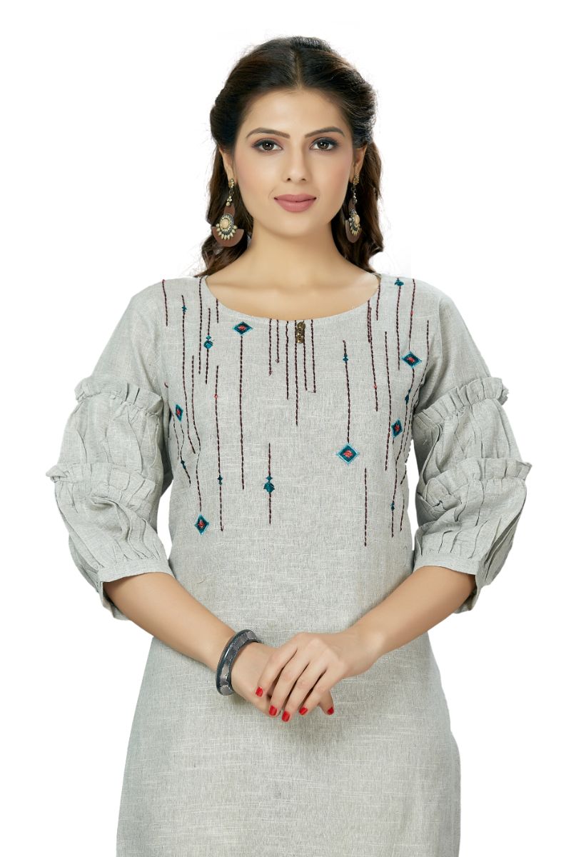 Smart Casual Office Wear Simple Plain Kurti