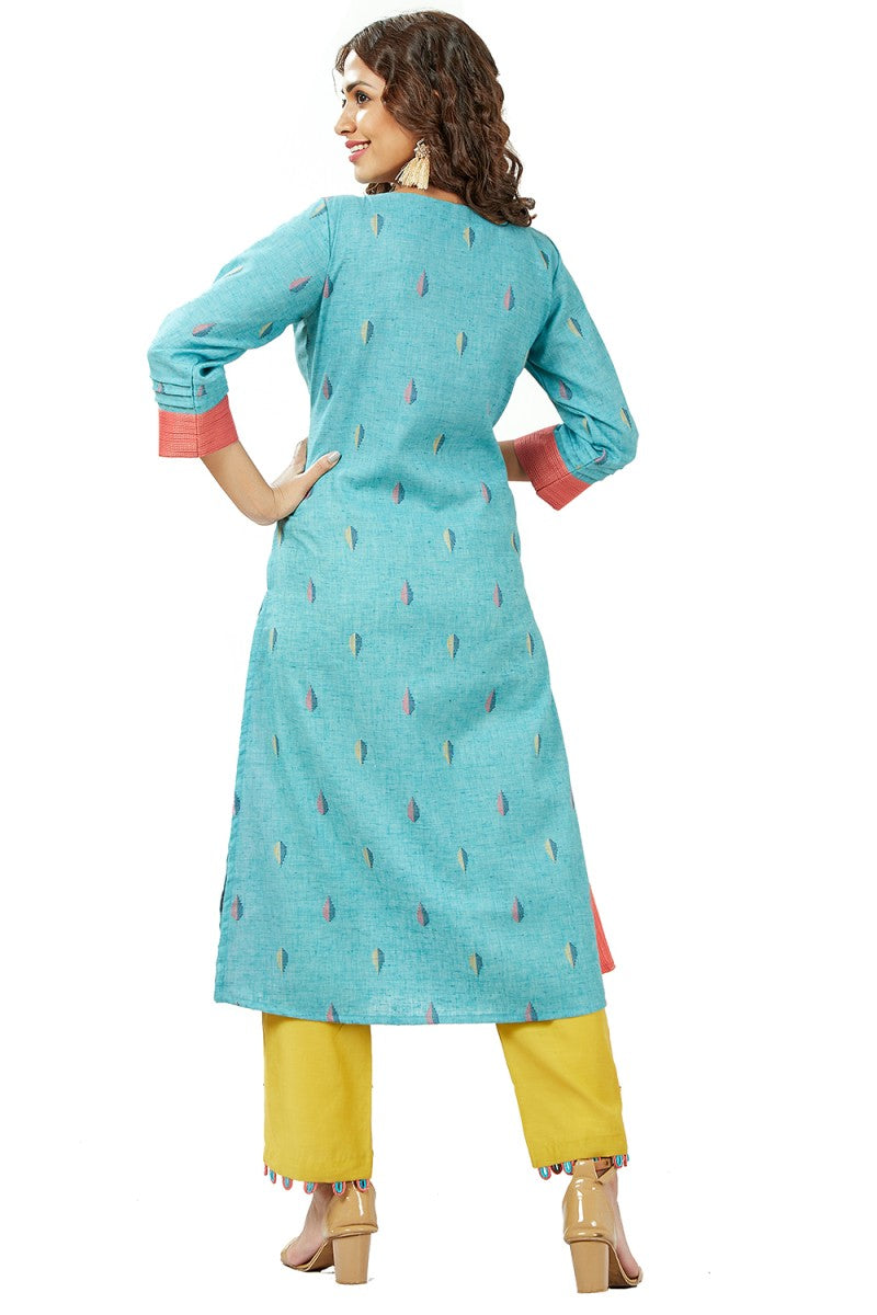 Simple Printed Kurti Pant Set