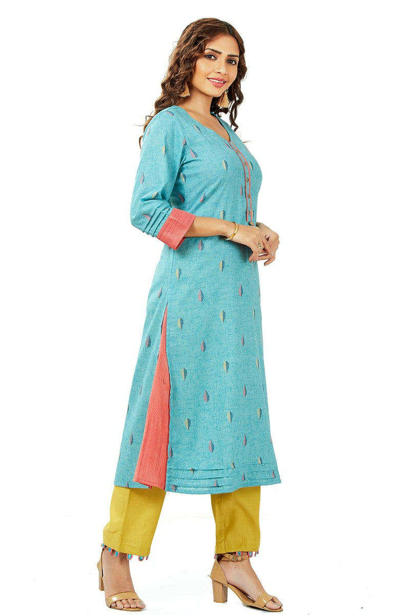 Simple Printed Kurti Pant Set