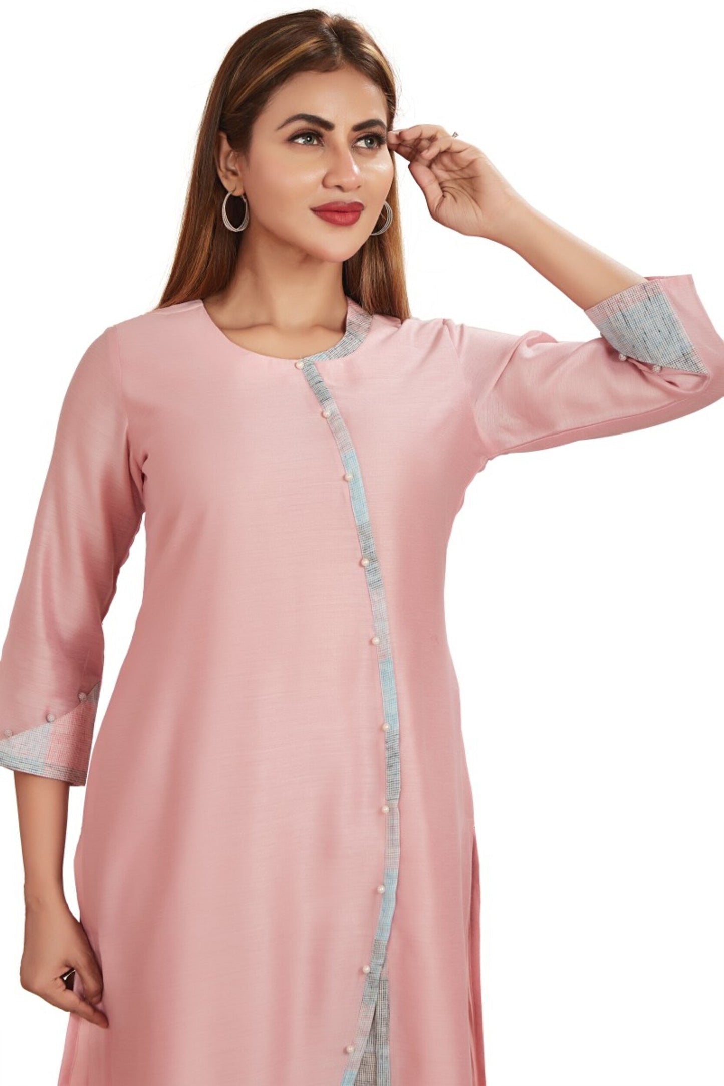 Simply Designed Plain Kurti With Pant