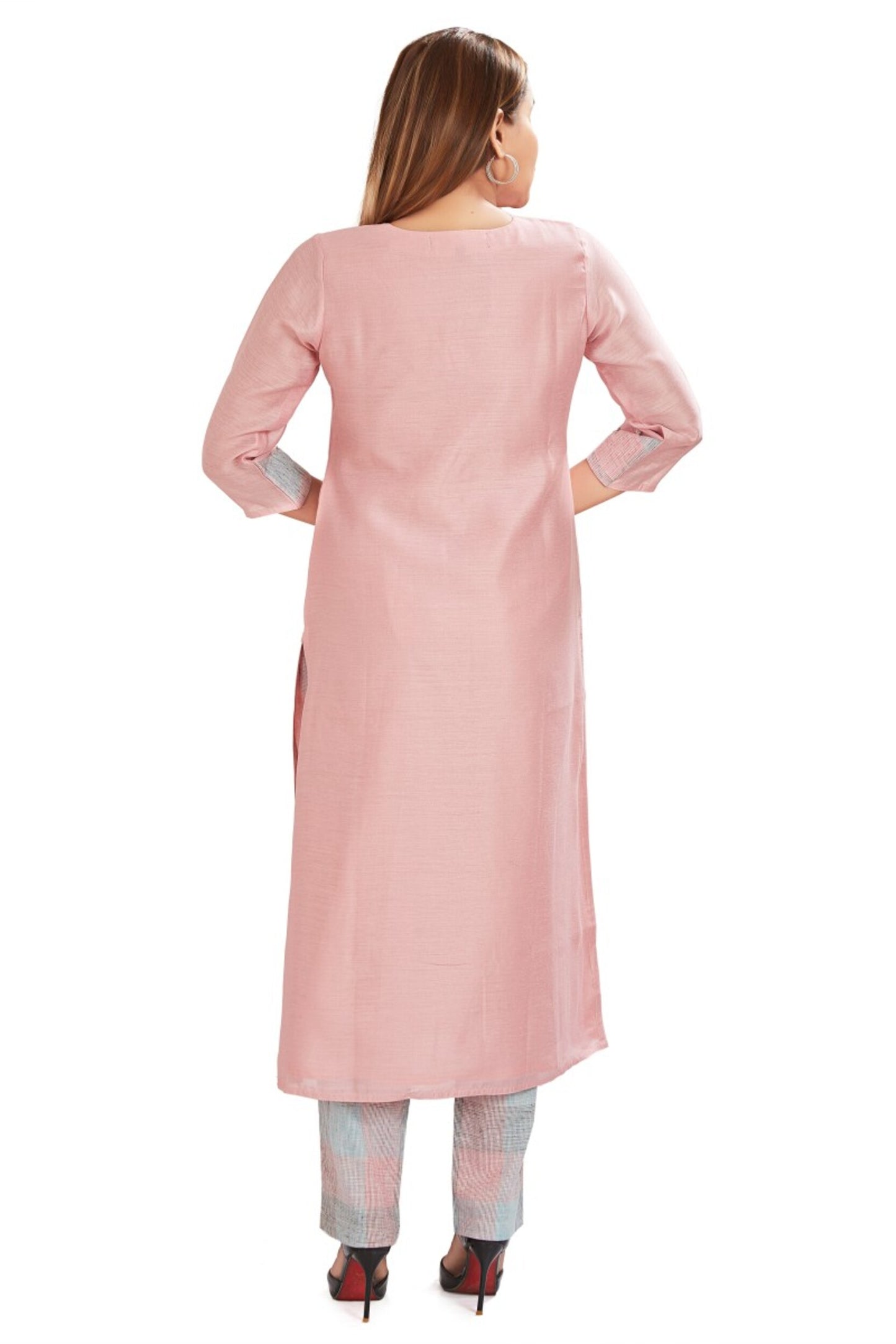 Simply Designed Plain Kurti With Pant