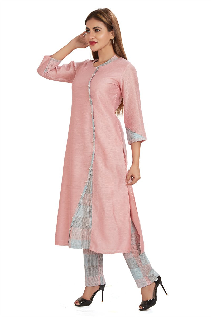 Simply Designed Plain Kurti With Pant