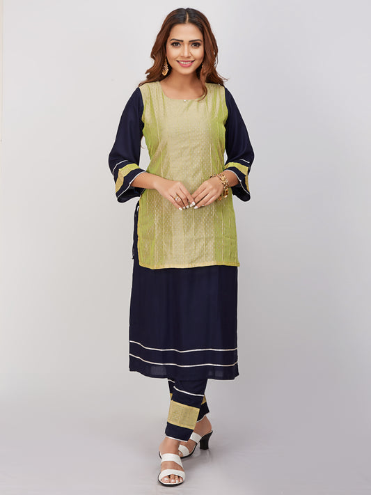 Kurti Pant Set In Dual Color