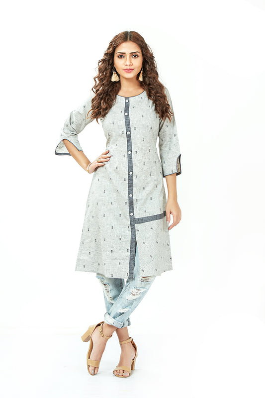 Self Weaved Cotton Kurti