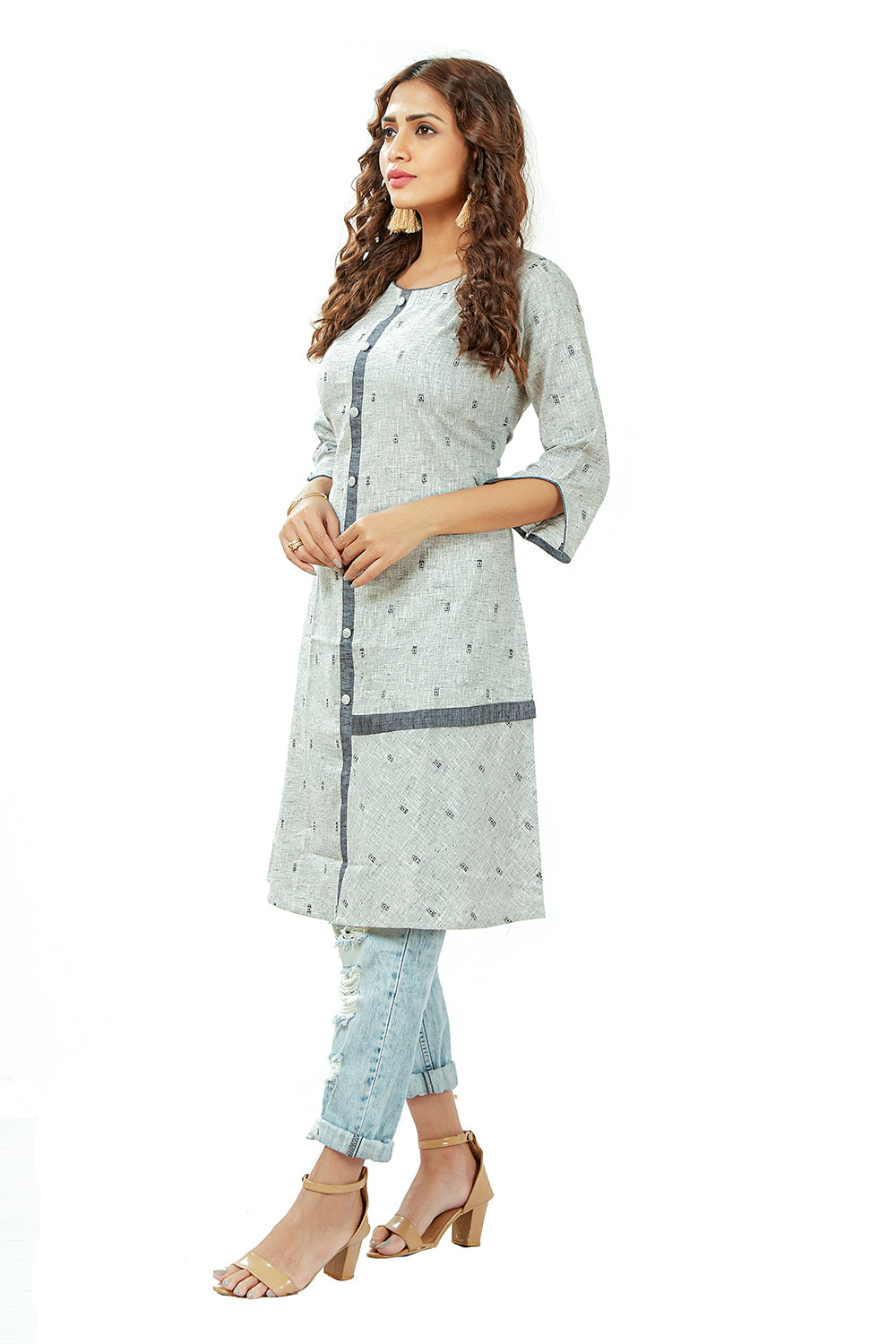 Self Weaved Cotton Kurti