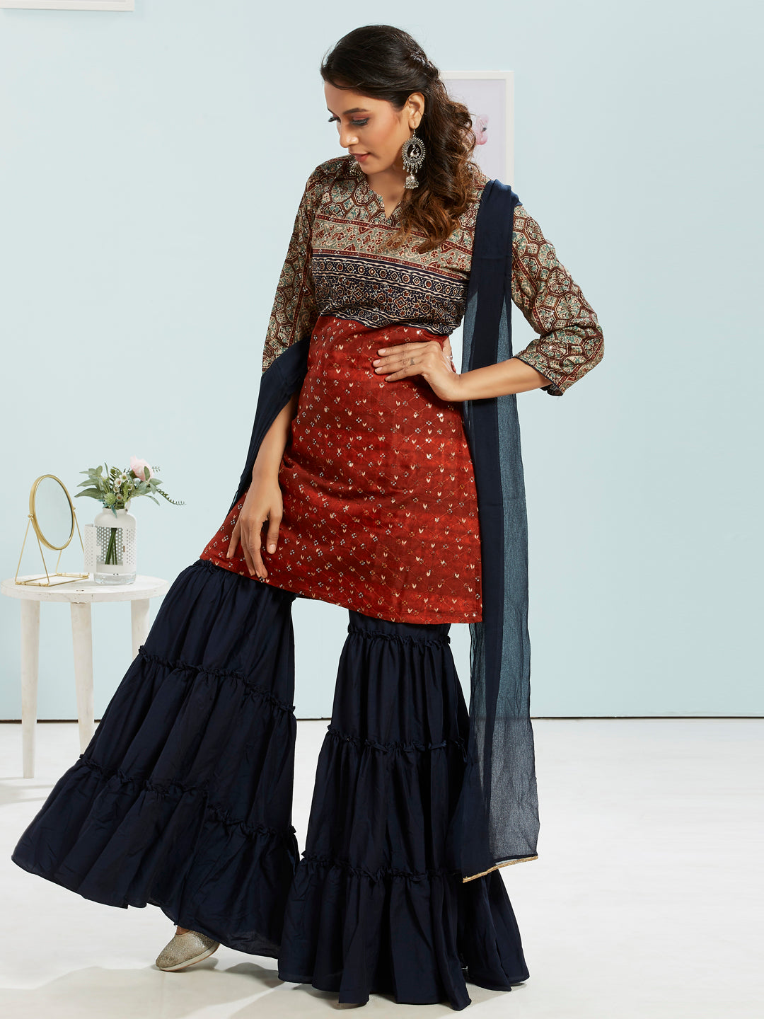 Sequence Gharara Set With Dupatta