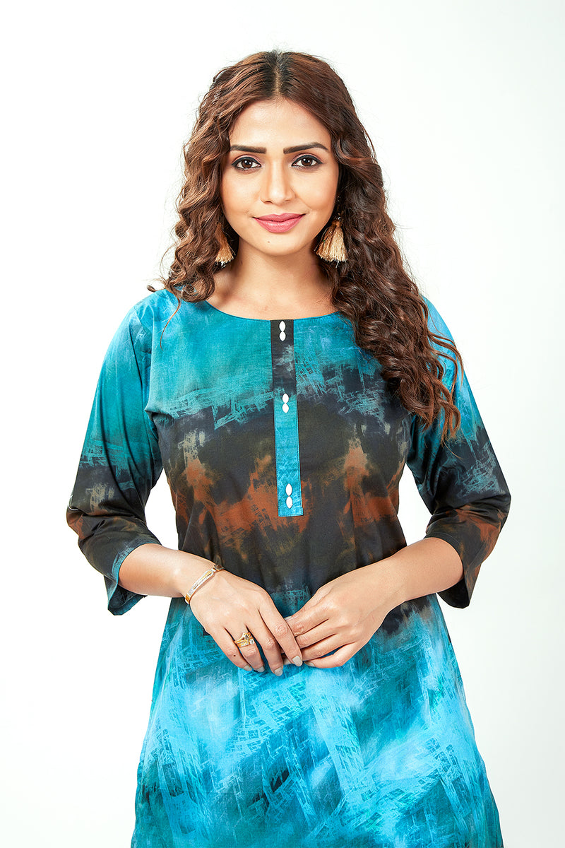 Printed Kurti In Multi Colour