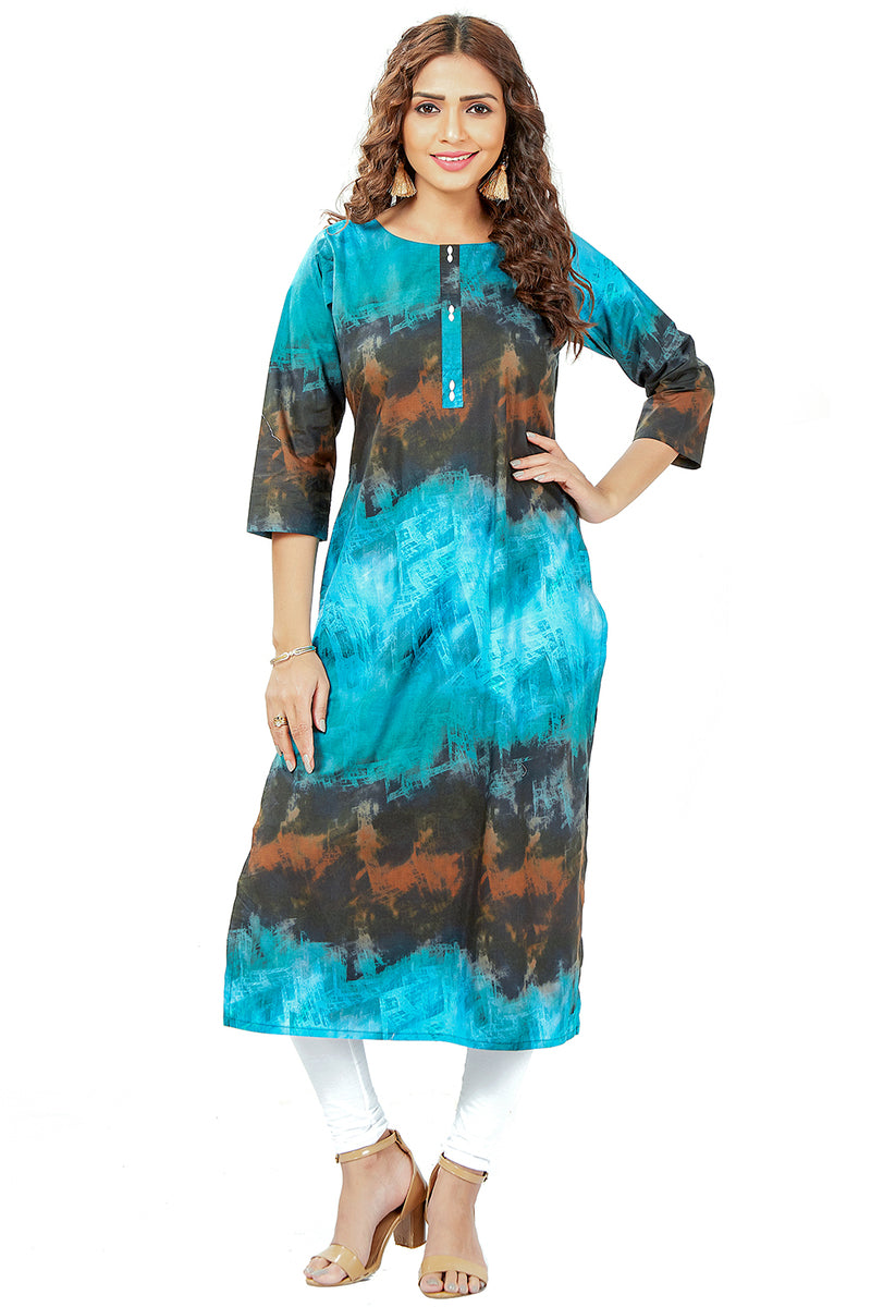 Printed Kurti In Multi Colour