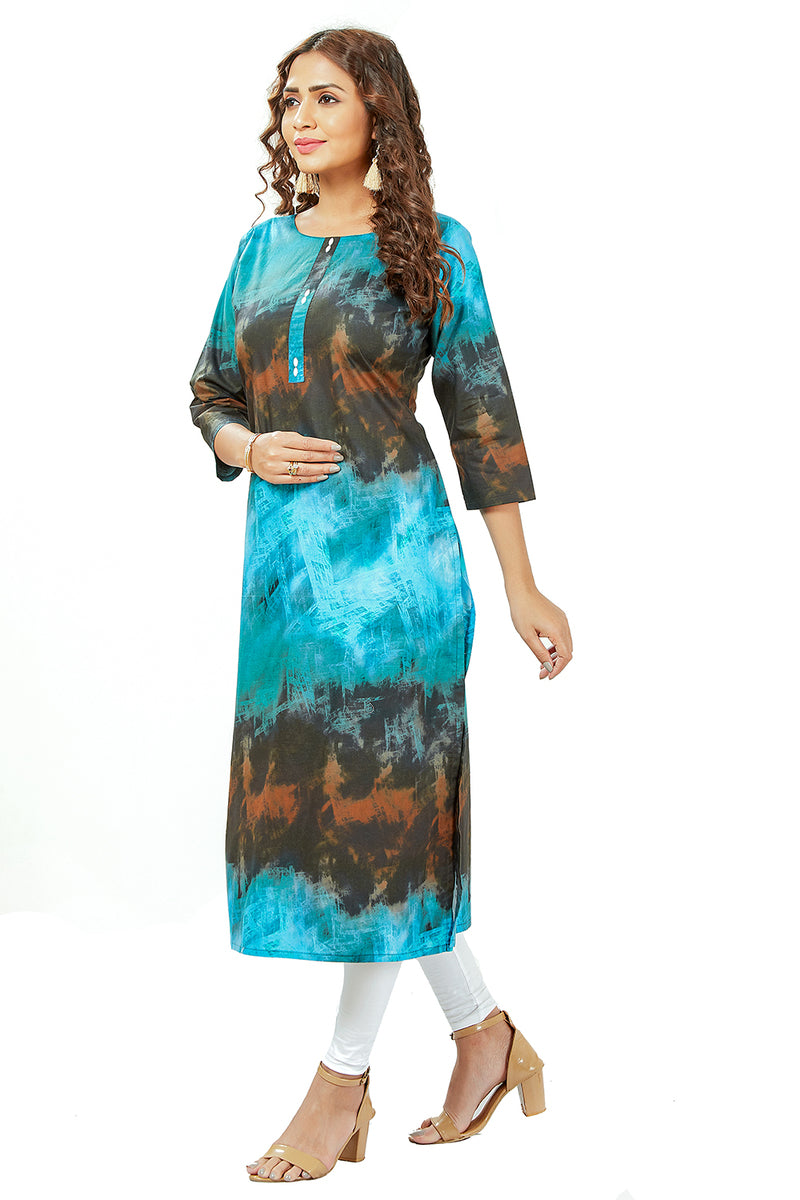 Printed Kurti In Multi Colour