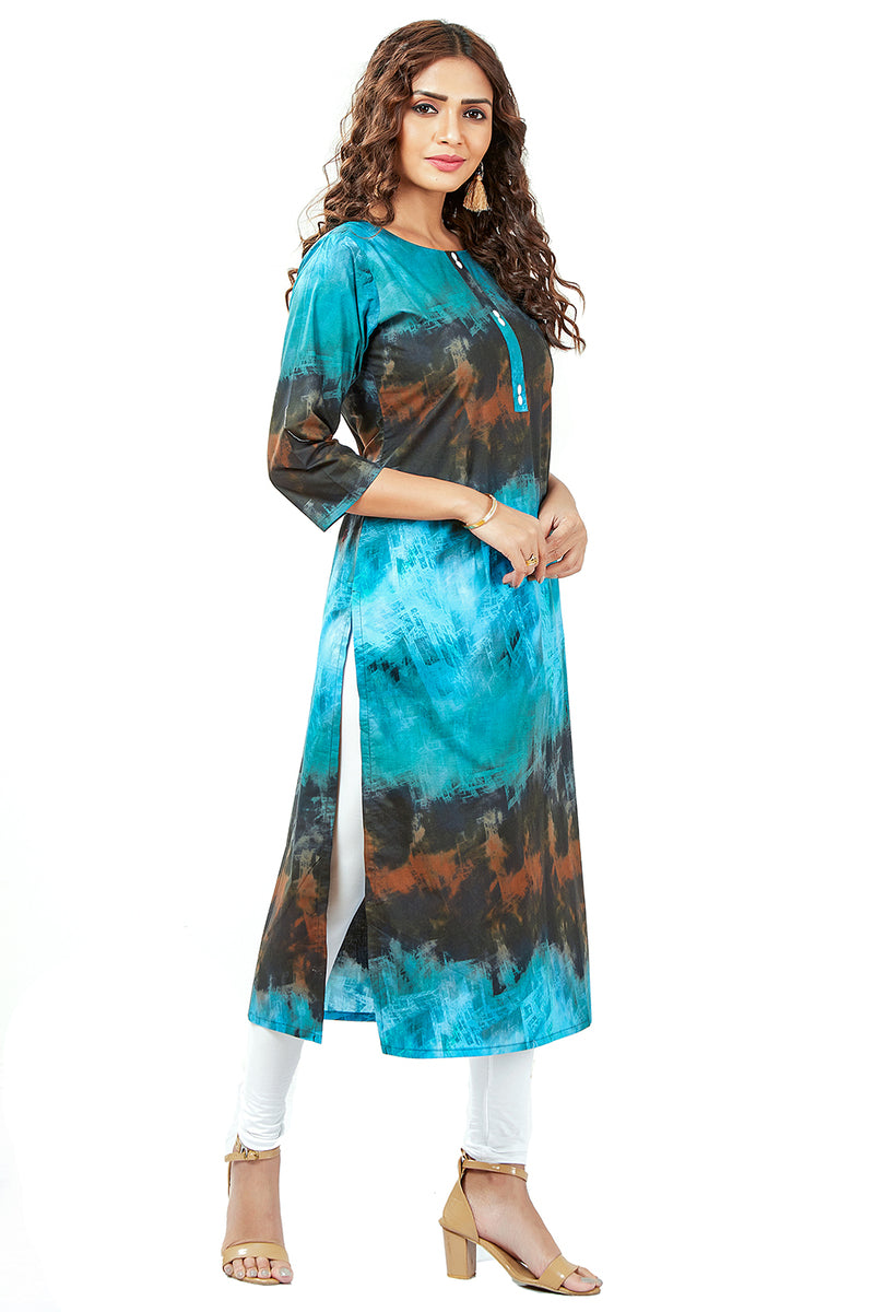 Printed Kurti In Multi Colour