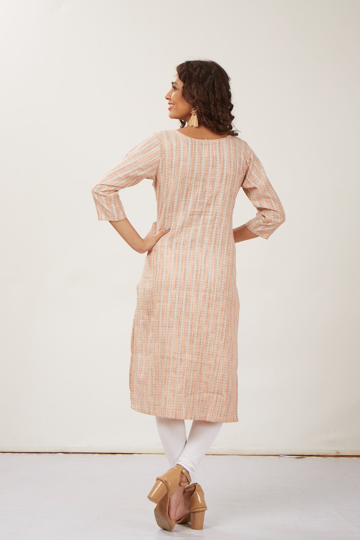 Self Weaved Kurti In Cotton