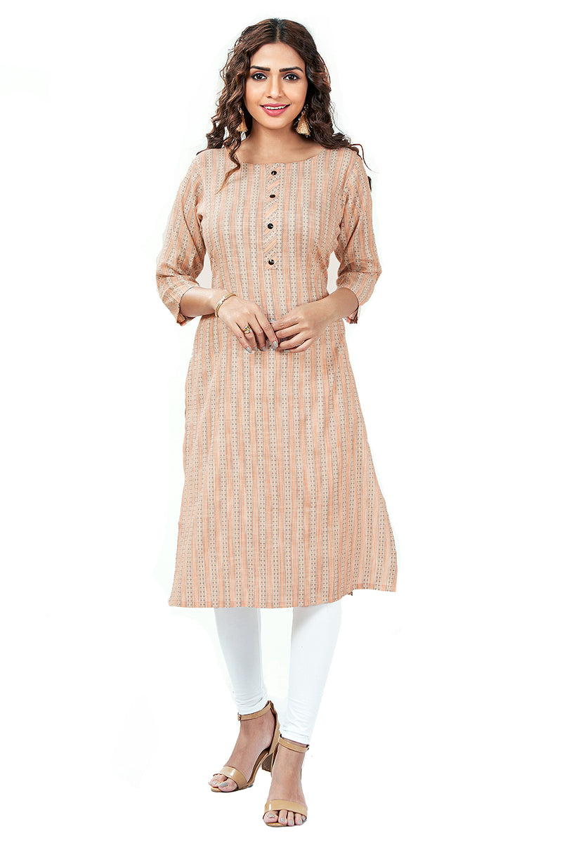 Self Weaved Kurti In Cotton