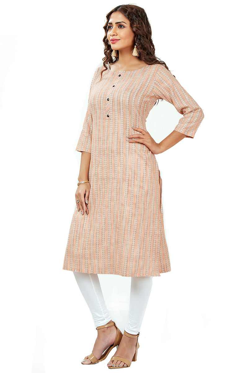 Self Weaved Kurti In Cotton