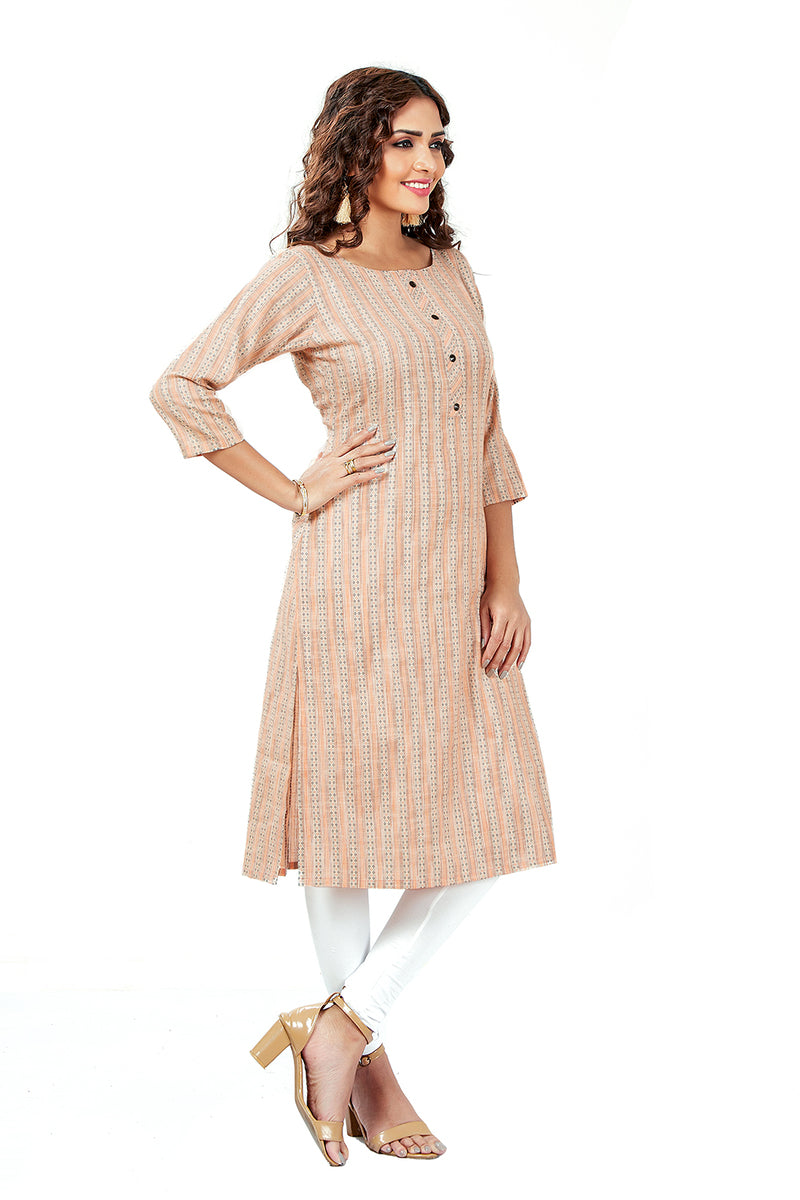 Self Weaved Kurti In Cotton